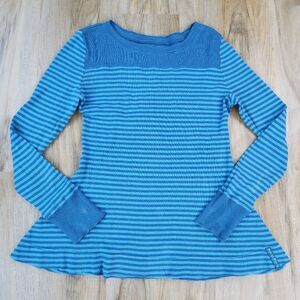 💇‍♀️Vintage Mudd Blue Striped Long Sleeve Top XLarge